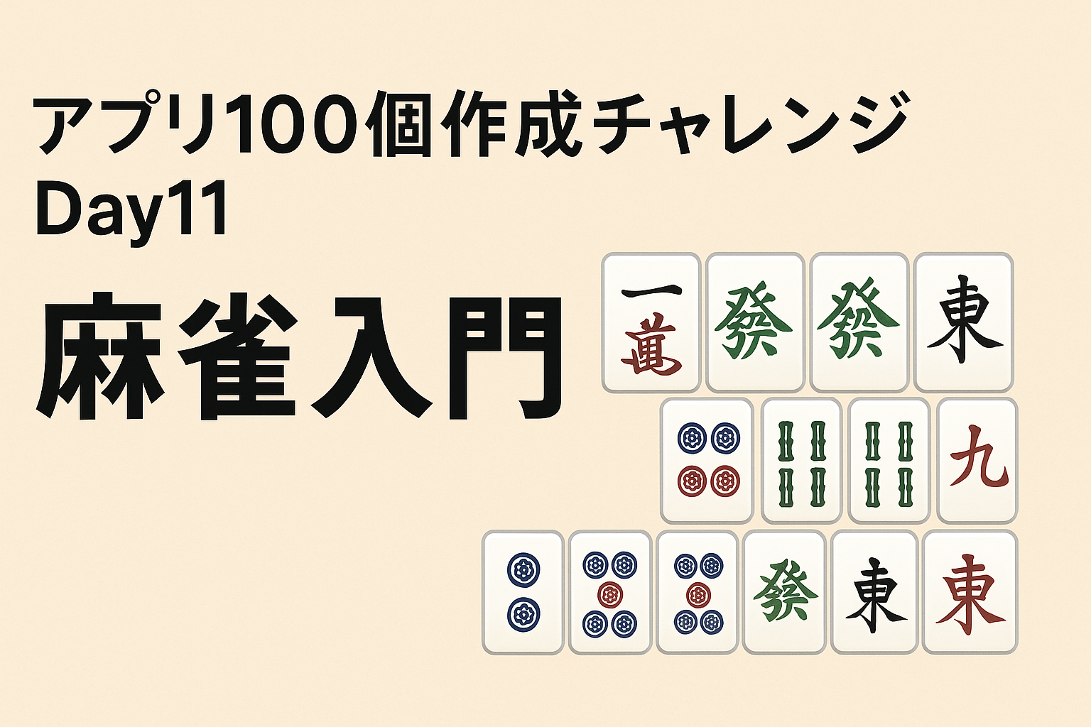 麻雀入門（クイズ未完成）